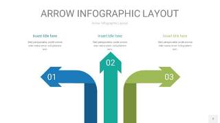 黄蓝绿箭头PPT信息图表2