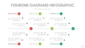 红绿色鱼骨PPT信息图表1