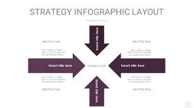深紫色战略计划统筹PPT信息图1