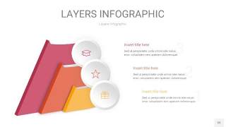 粉黄色3D分层PPT信息图33