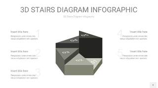 灰色3D阶梯PPT图表8