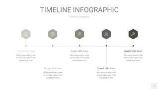 灰色时间轴PPT信息图2