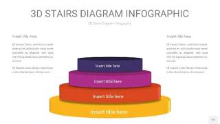 彩色3D阶梯PPT图表13