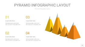 渐变黄色3D金字塔PPT信息图表23