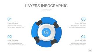 蓝色3D分层PPT信息图41