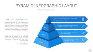 浅蓝色3D金字塔PPT信息图表22