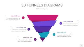 紫色3D漏斗PPT信息图表13