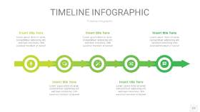 浅绿色时间轴PPT信息图27