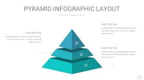 天蓝绿3D金字塔PPT信息图表2