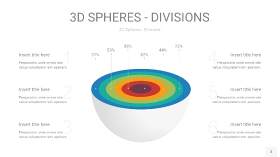 彩色3D球体切割PPT信息图3