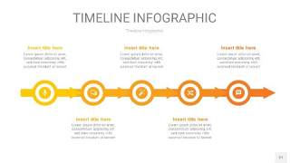 黄色时间轴PPT信息图27