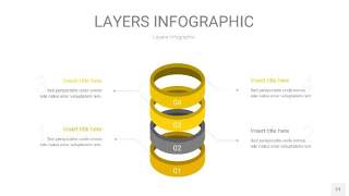 灰黄色3D分层PPT信息图21