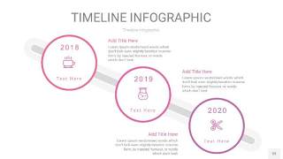 渐变粉色时间轴PPT信息图33