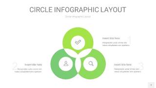 绿色圆形PPT信息图3