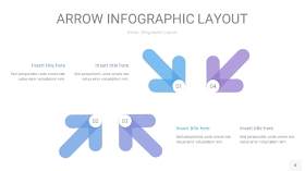 渐变紫色箭头PPT信息图表8