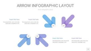 渐变紫色箭头PPT信息图表8