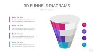 紫色3D漏斗PPT信息图表7