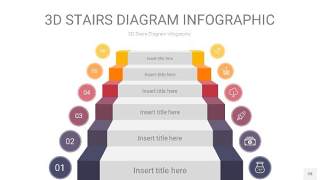 紫黄色3D阶梯PPT图表28