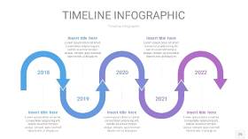 紫蓝色时间轴PPT信息图25