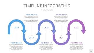 紫蓝色时间轴PPT信息图25