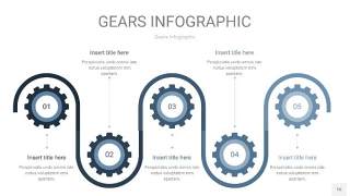 深天蓝色齿轮PPT信息图16