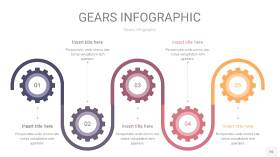 紫黄色齿轮PPT信息图16