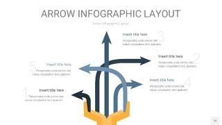 深天蓝色箭头PPT信息图表15