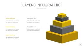 灰黄色3D分层PPT信息图15