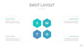 宝石绿SWOT图表PPT13