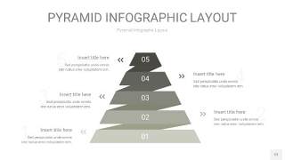 灰色3D金字塔PPT信息图表12