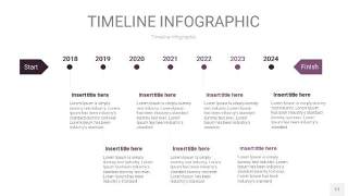 渐变紫色时间轴PPT信息图17