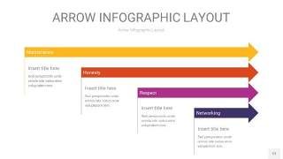 彩色箭头PPT信息图表12