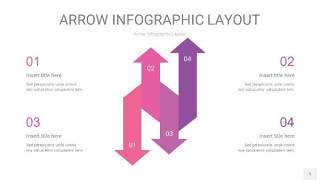 粉紫色箭头PPT信息图表5