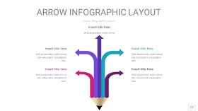 紫色系箭头PPT信息图表17