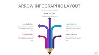 紫色系箭头PPT信息图表17