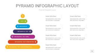 彩色3D金字塔PPT信息图表10
