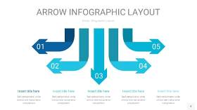 宝石蓝箭头PPT信息图表4