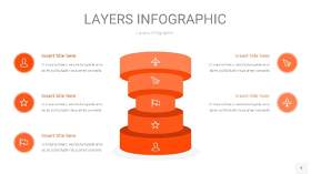 橘红色3D分层PPT信息图9