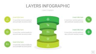 嫩绿色3D分层PPT信息图9