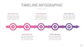 渐变粉色时间轴PPT信息图27