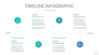 蓝绿色时间轴PPT信息图6