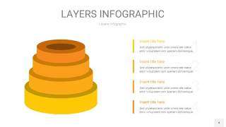 黄色3D分层PPT信息图4
