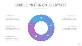 紫蓝色圆形PPT信息图14