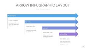 渐变紫色箭头PPT信息图表12