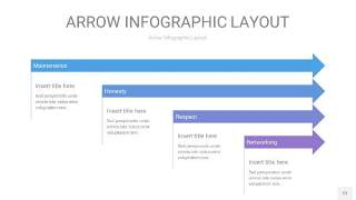 渐变紫色箭头PPT信息图表12