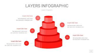红色3D分层PPT信息图1
