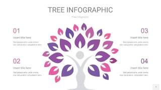 渐变紫色树状图PPT图表1