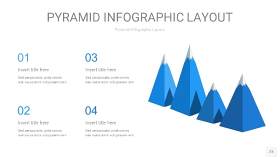 浅蓝色3D金字塔PPT信息图表23