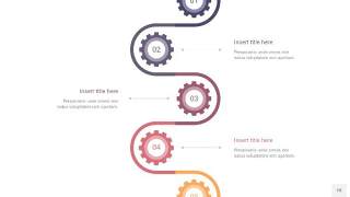 紫黄色齿轮PPT信息图18