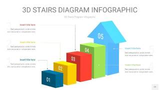多彩3D阶梯PPT图表22